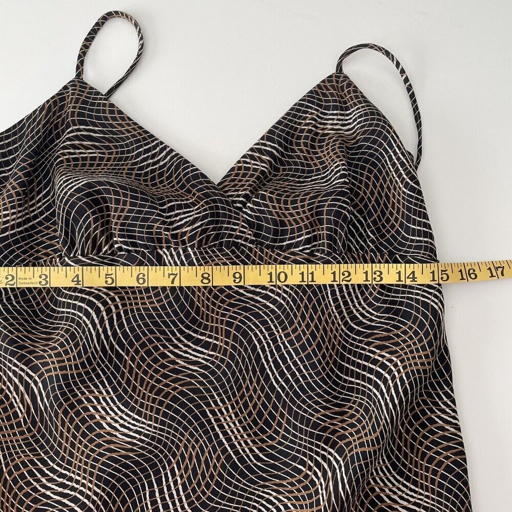 Vintage 90's Y2K Brown Whimsigoth Fairy Grunge Asymmetrical Hem Slip Dress Sz 4 - Picture 8 of 16